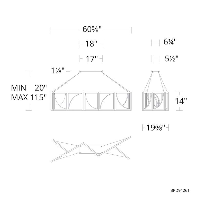 Image 6 Luna 7 Light LED Linear Pendant more views