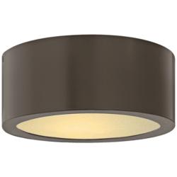 Luna 8&quot; Wide Bronze Cylindrical LED Outdoor Ceiling Light