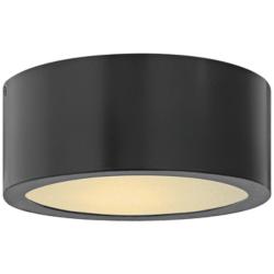 Luna 8&quot;W Satin Black Cylindrical LED Outdoor Ceiling Light