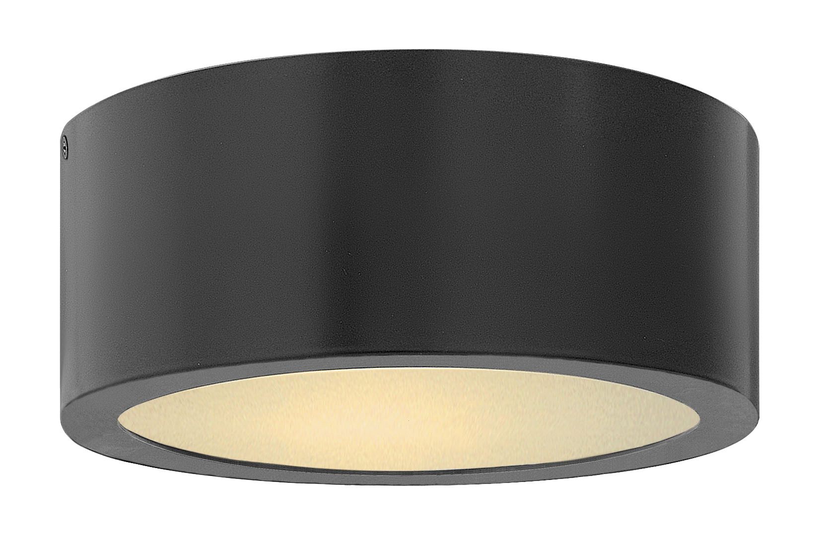 Image 2 Luna 8"W Satin Black Cylindrical LED Outdoor Ceiling Light more views