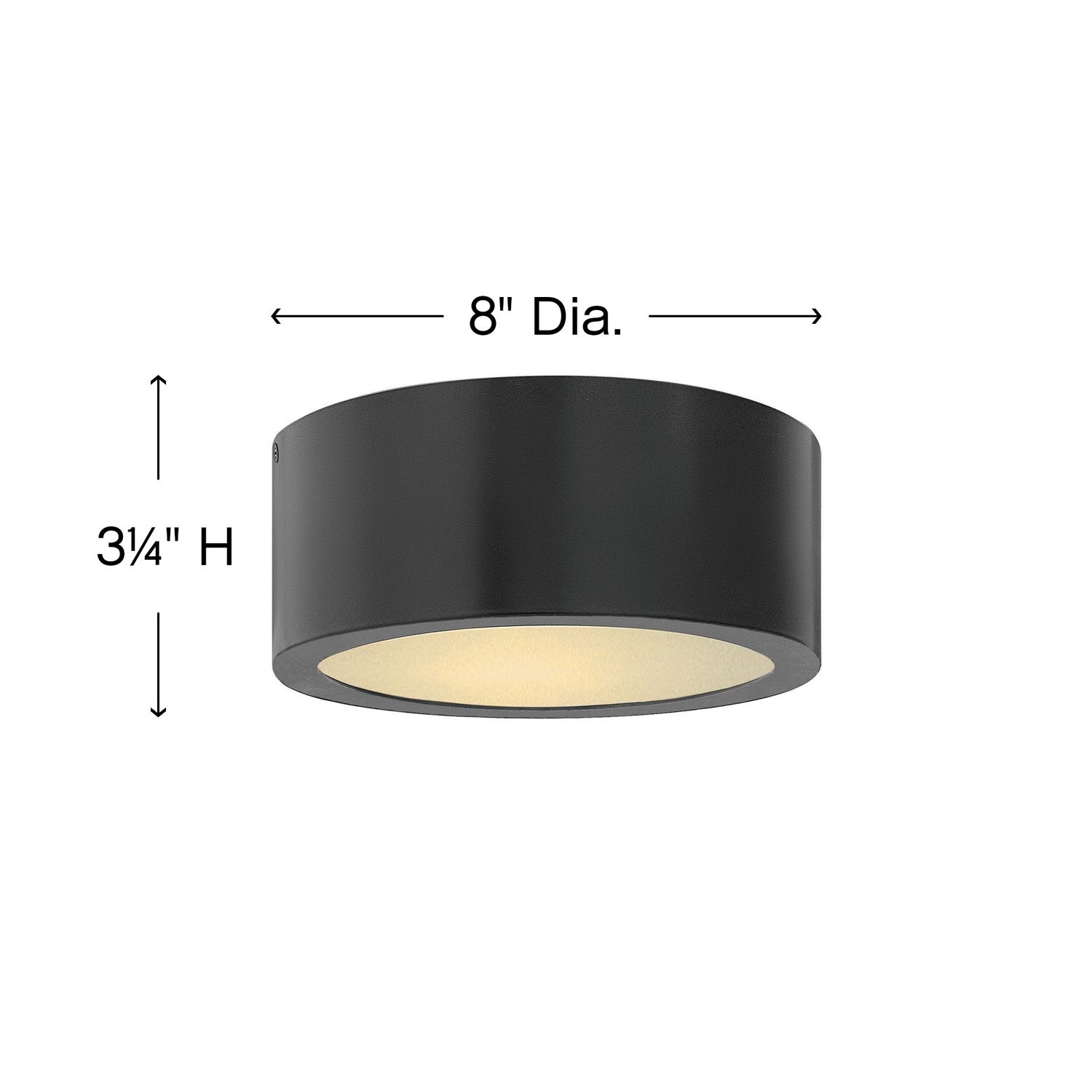 Image 3 Luna 8"W Satin Black Cylindrical LED Outdoor Ceiling Light more views