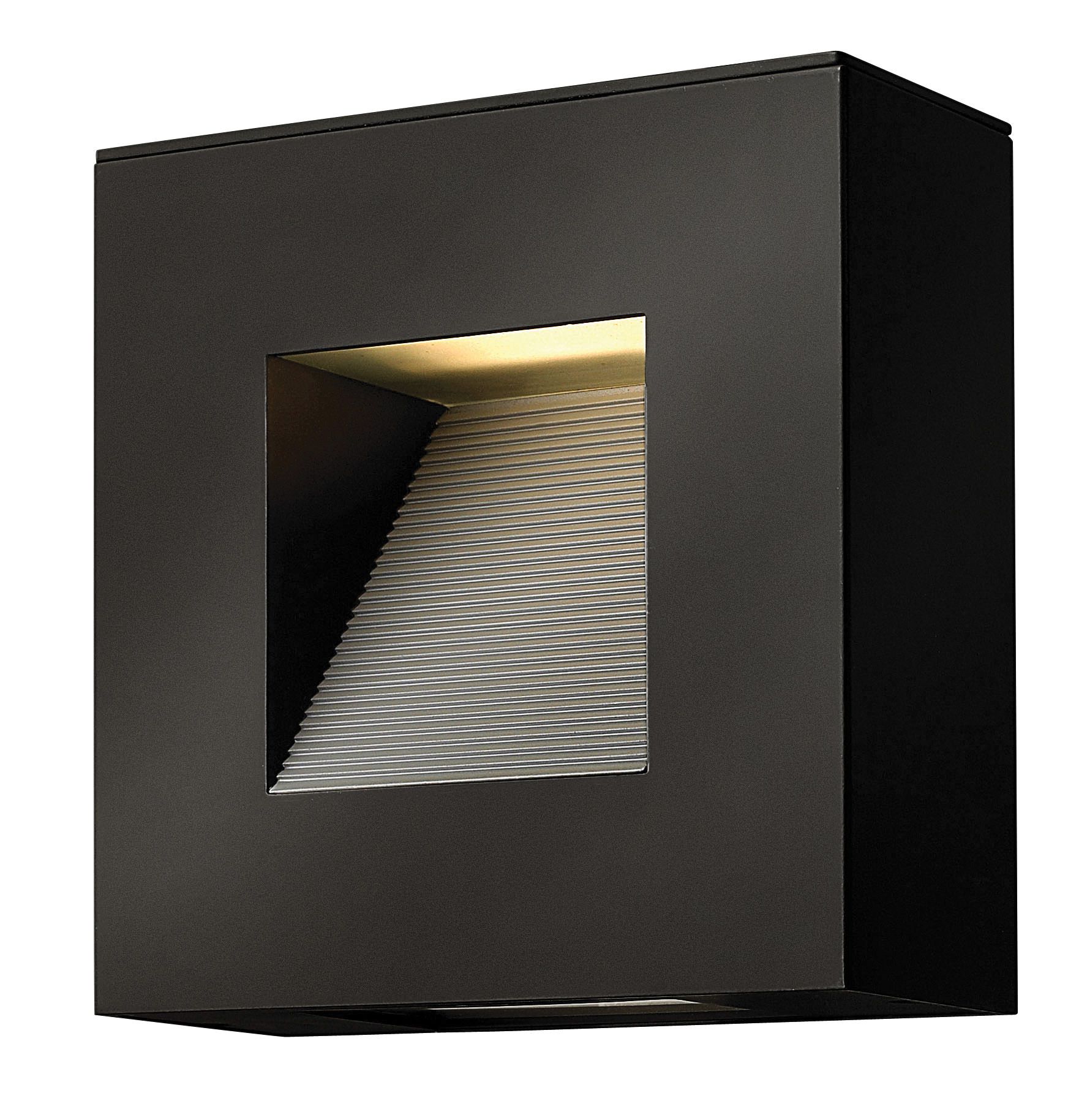 Image 2 Luna 9" High Satin Black Rectangular LED Outdoor Wall Light more views