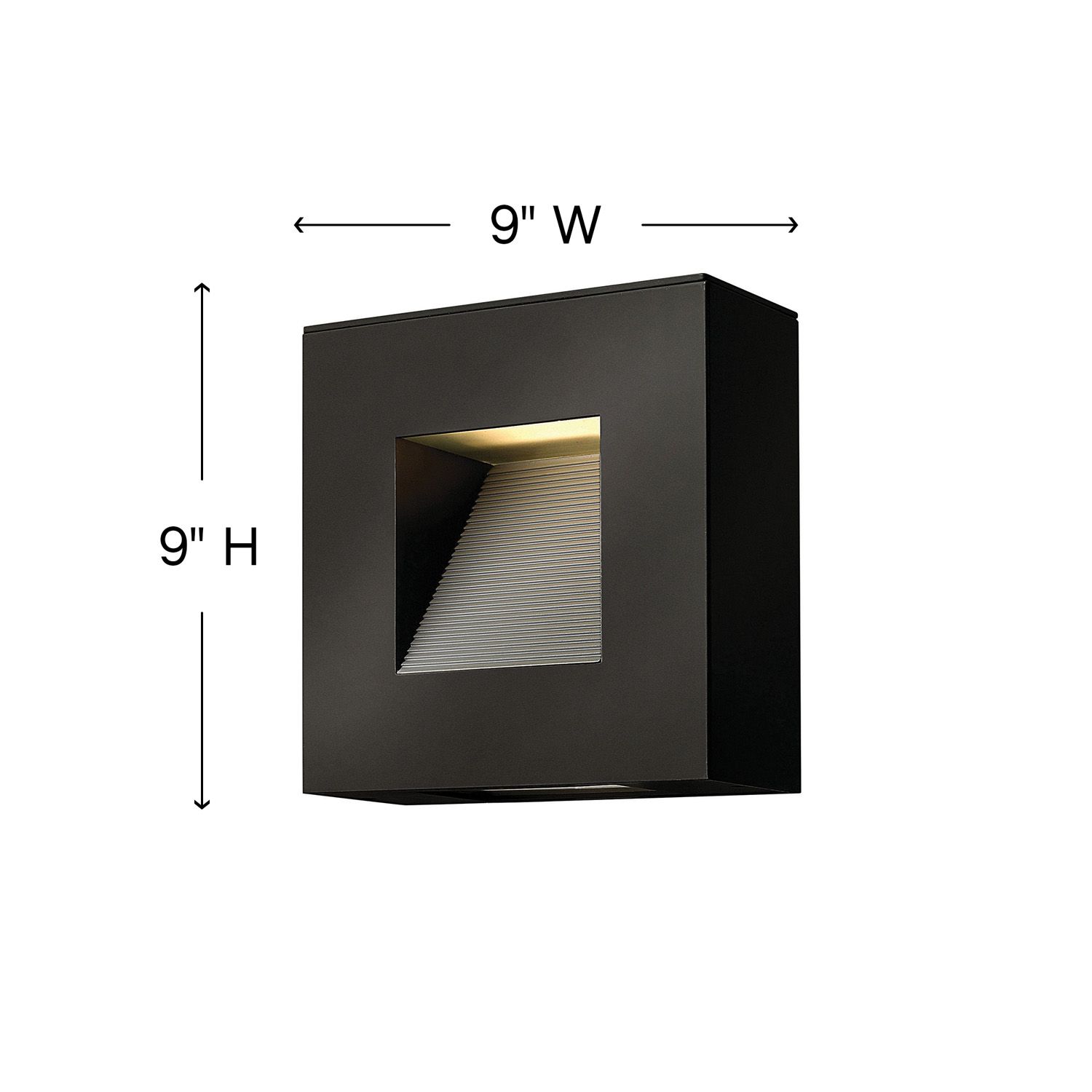 Image 3 Luna 9" High Satin Black Rectangular LED Outdoor Wall Light more views
