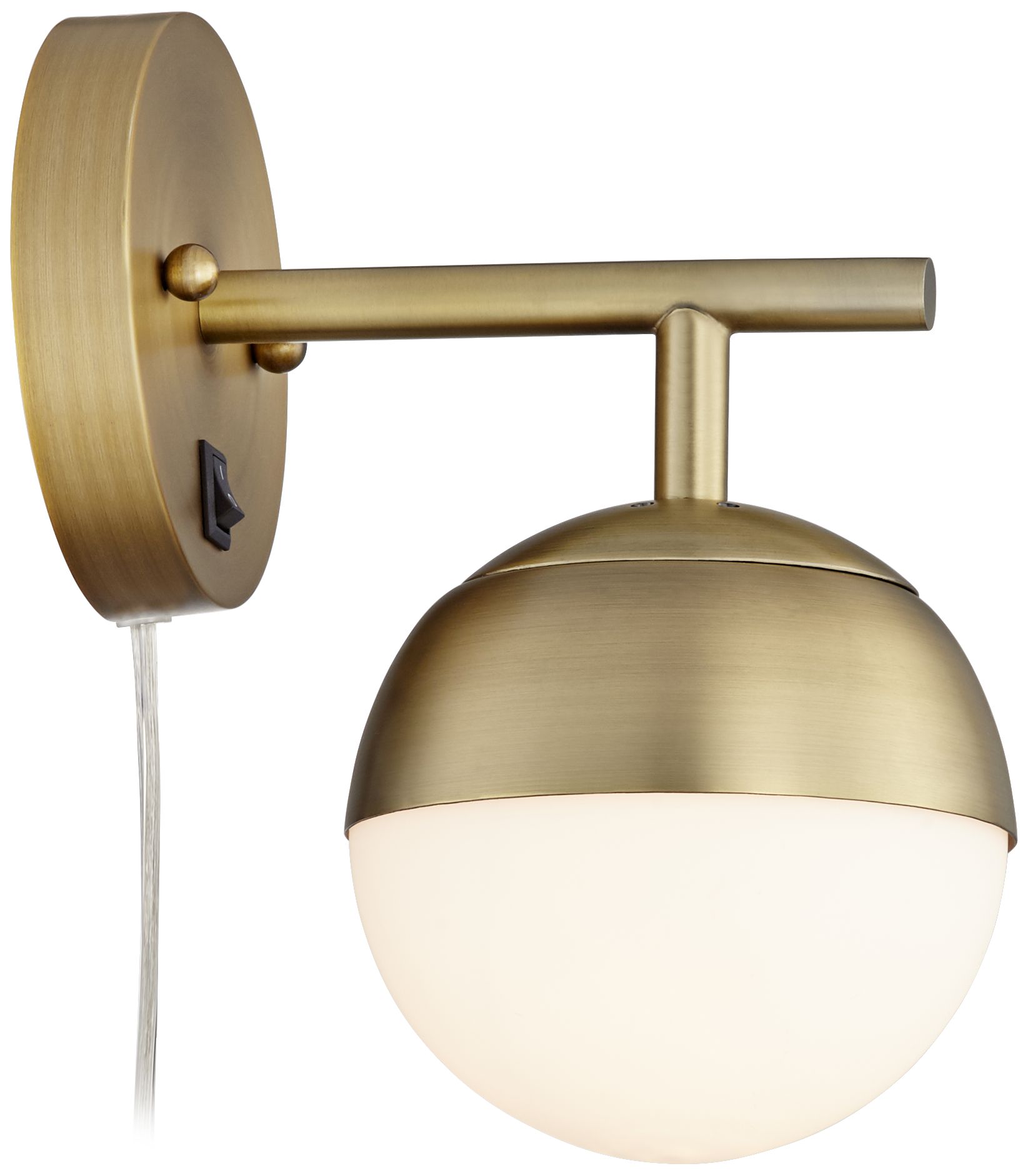 mid century plug in sconce