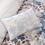 Thumbnail3 of Luna Blue Floral Full/Queen 6-Piece Coverlet Set more views
