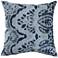 Luna Dusty Blue 20" Square Throw Pillow