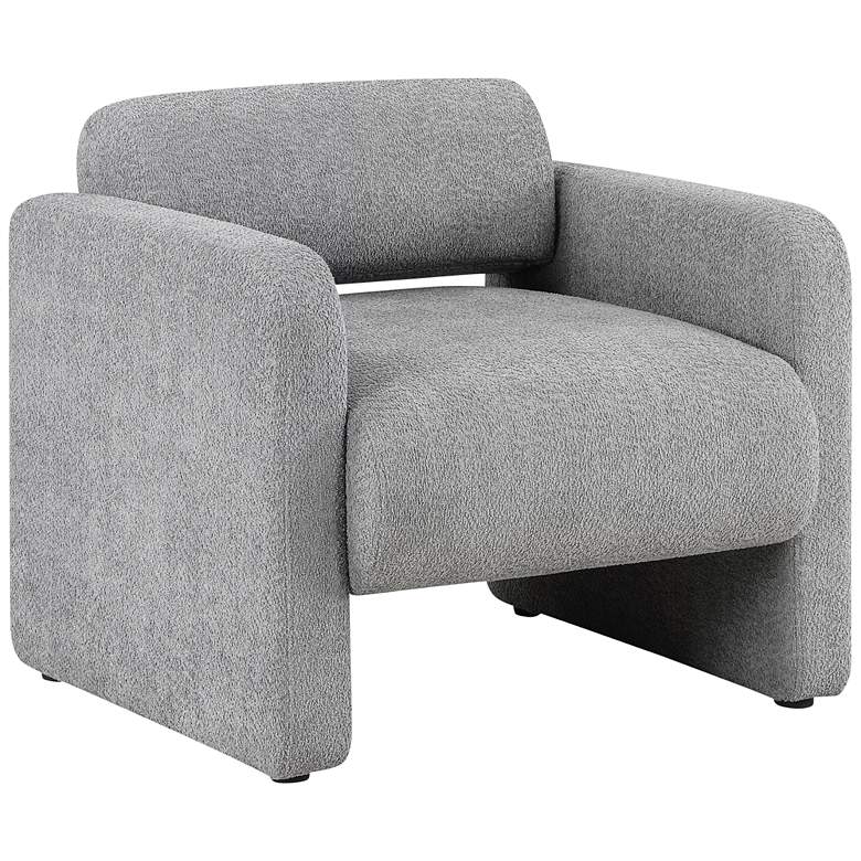 Image 2 Luna Gray Boucle Fabric Arm Chair