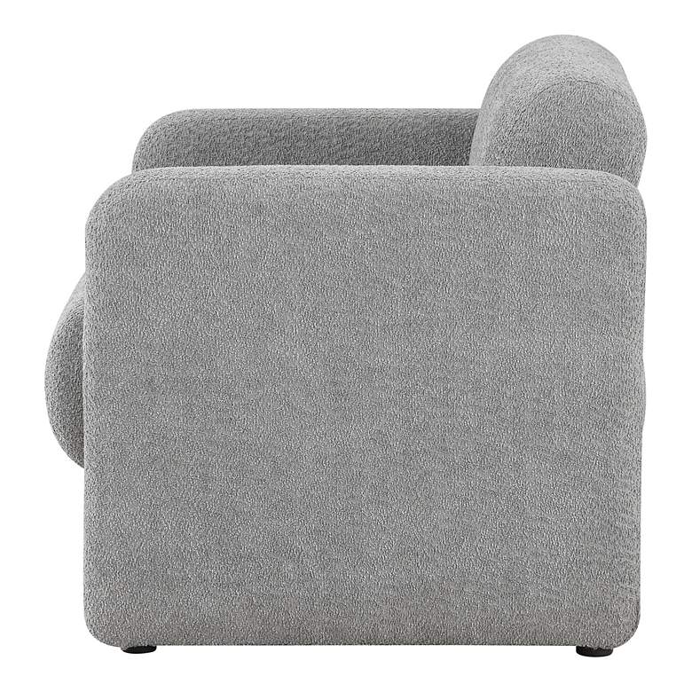 Image 4 Luna Gray Boucle Fabric Arm Chair more views