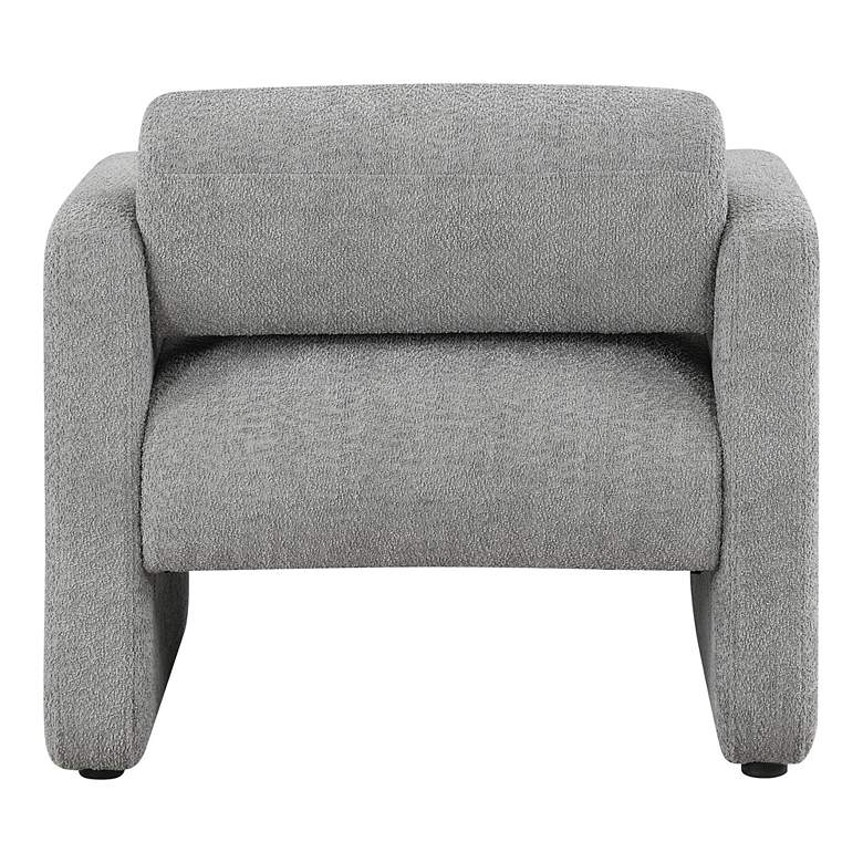 Image 5 Luna Gray Boucle Fabric Arm Chair more views