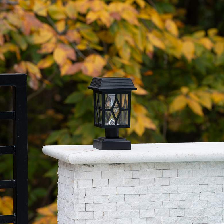 Image 5 Luna II 9" High Black GS LED Solar Lights Set of 2 more views