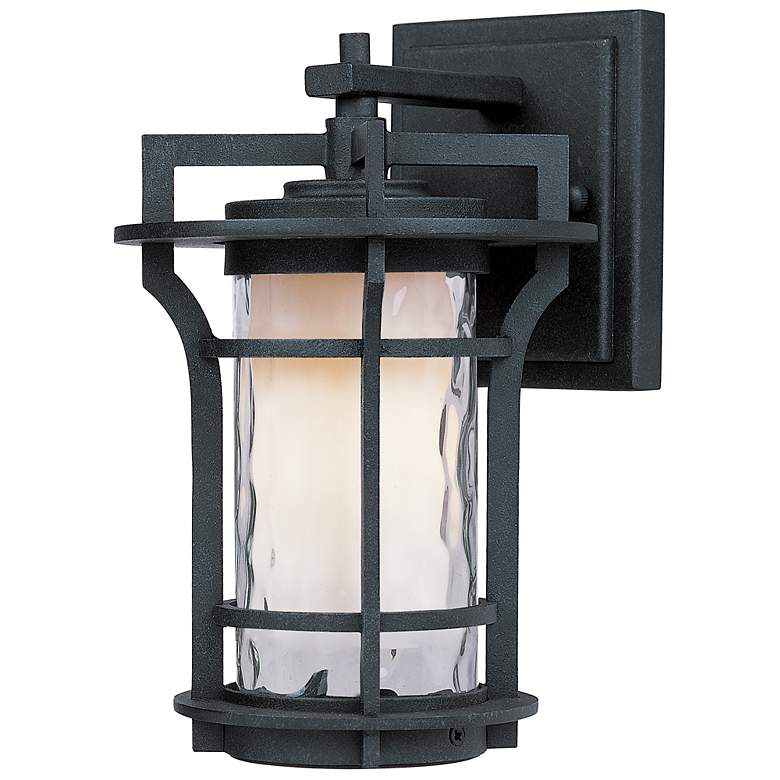 Image 1 Luna LED E26 1-Light 9" Wide Brushed Metal Outdoor Wall Light