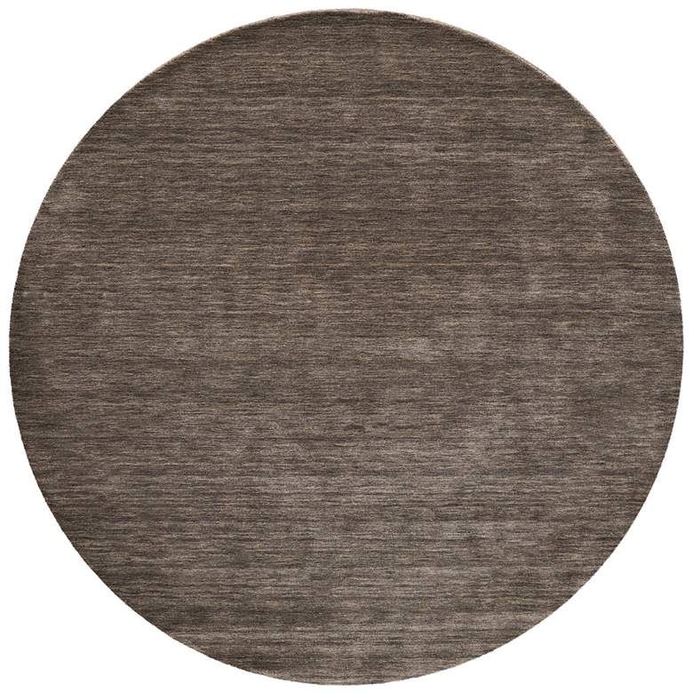 Image 1 Luna Modern Solid Hand Woven Brown Area Rug 8049F