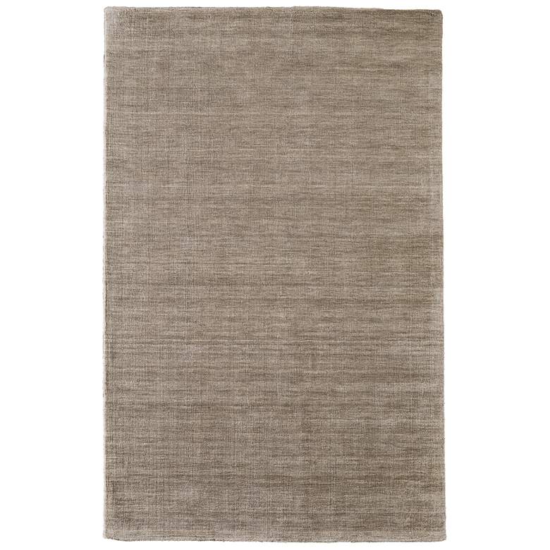 Image 1 Luna Modern Solid Hand Woven Gray Area Rug 8049F