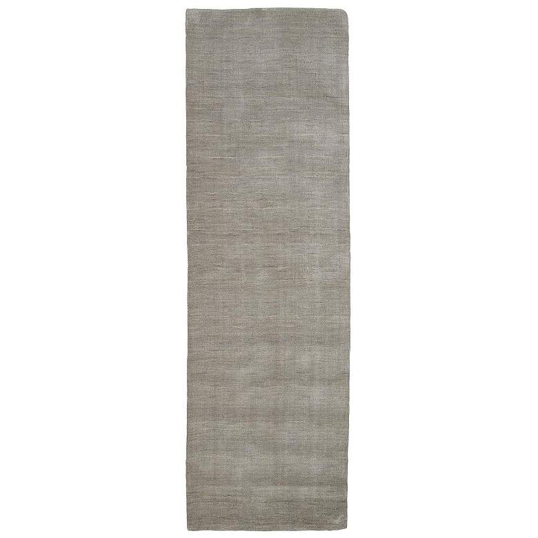 Image 1 Luna Modern Solid Hand Woven Gray Area Rug 8049F