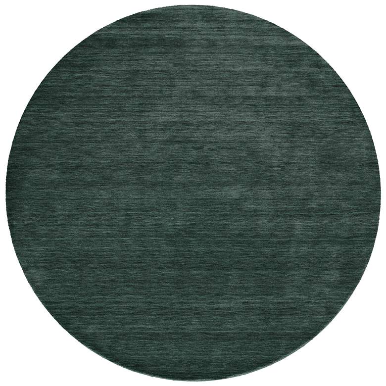 Image 1 Luna Modern Solid Hand Woven Green Area Rug 8049F