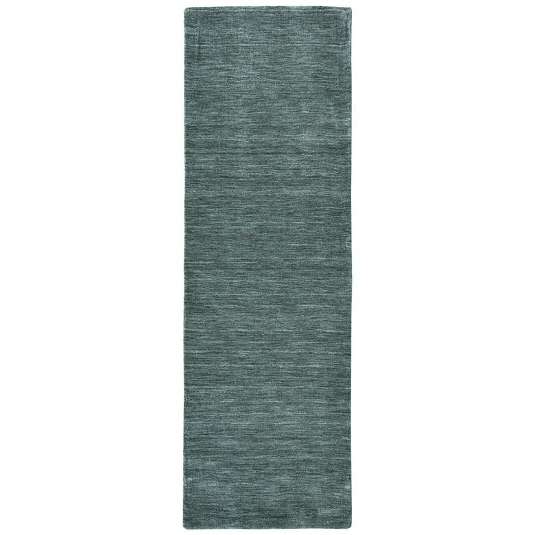 Image 1 Luna Modern Solid Hand Woven Green Area Rug 8049F