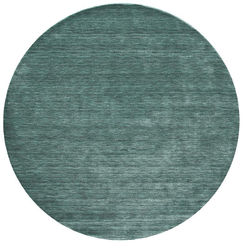 Image 1 Luna Modern Solid Hand Woven Green Area Rug 8049F