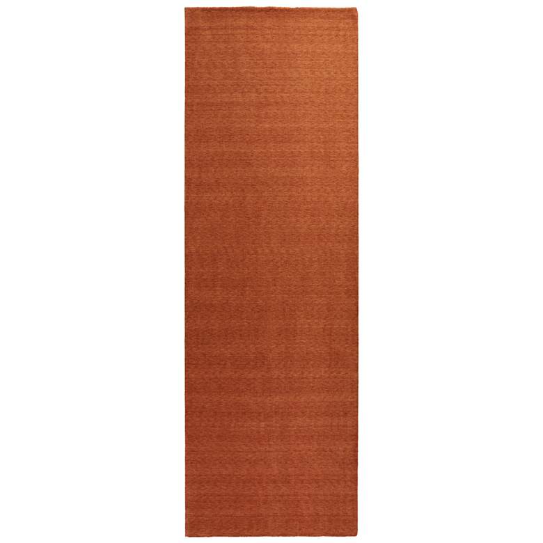 Image 1 Luna Modern Solid Hand Woven Orange Area Rug 8049F