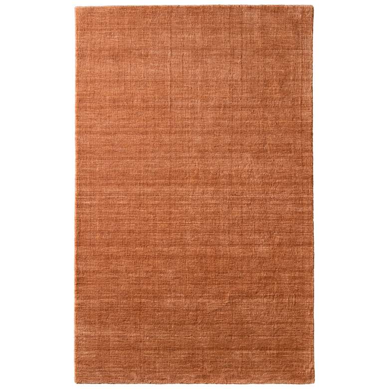 Image 1 Luna Modern Solid Hand Woven Orange Area Rug 8049F