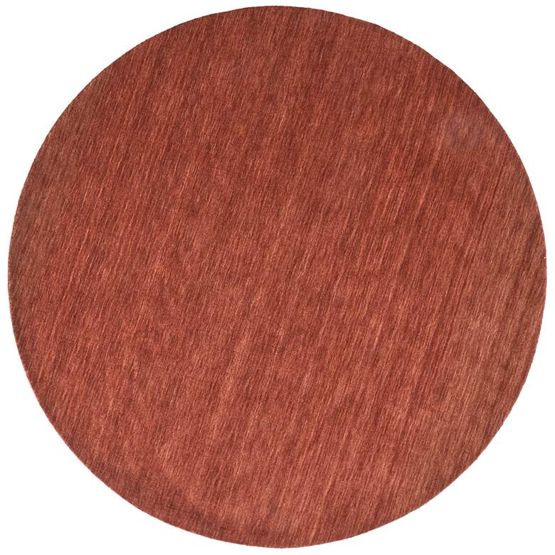 Image 1 Luna Modern Solid Hand Woven Orange Area Rug 8049F