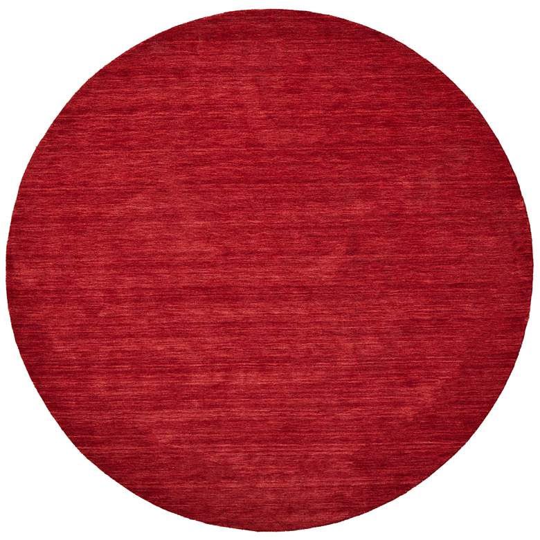 Image 1 Luna Modern Solid Hand Woven Red Area Rug 8049F