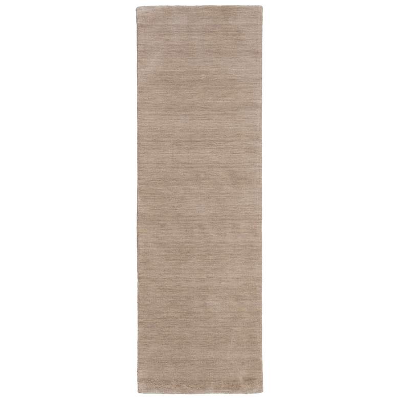 Image 1 Luna Modern Solid Hand Woven Tan Area Rug 8049F