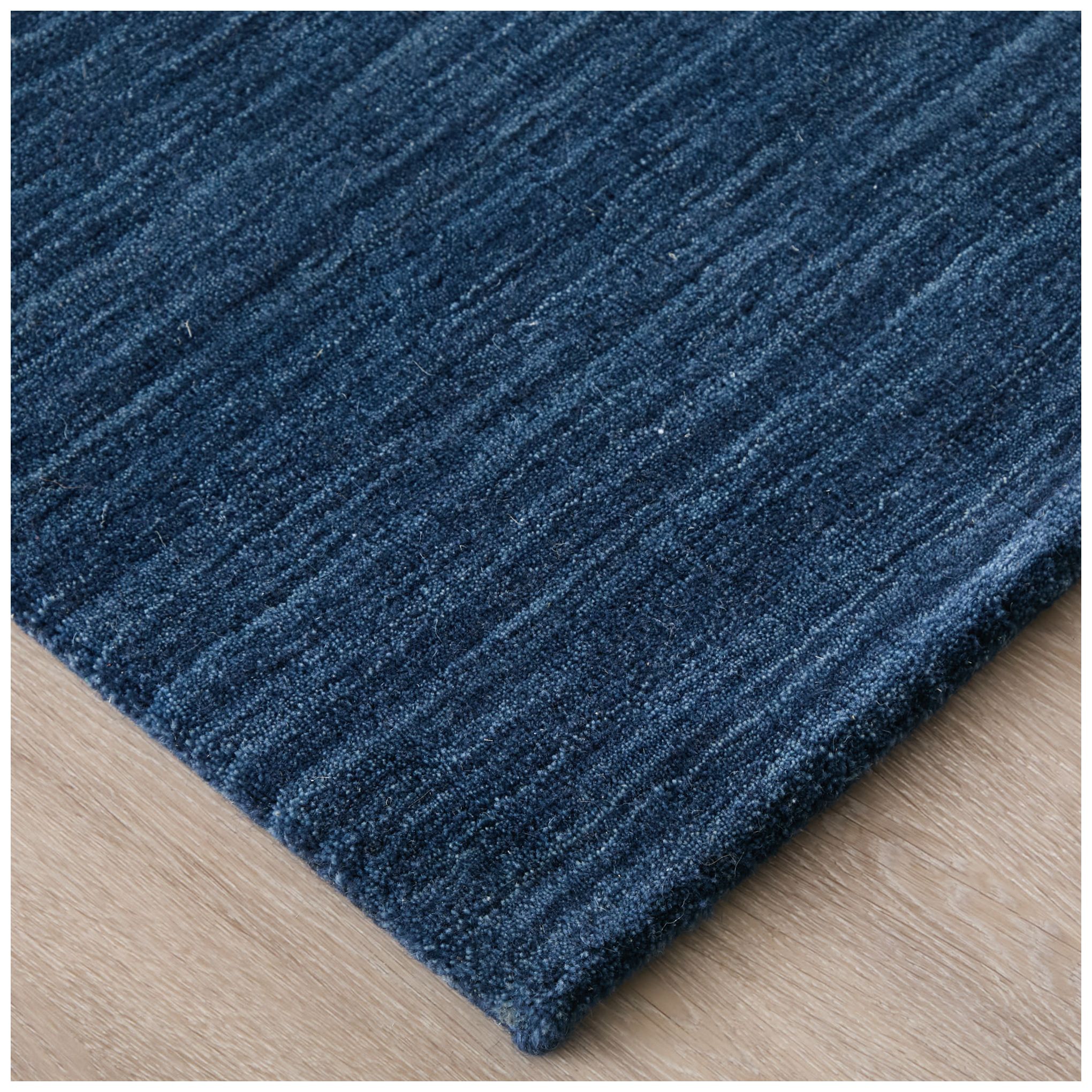 Image 4 Luna Solid Hand Woven Blue Area Rug 8' x 8' Round more views