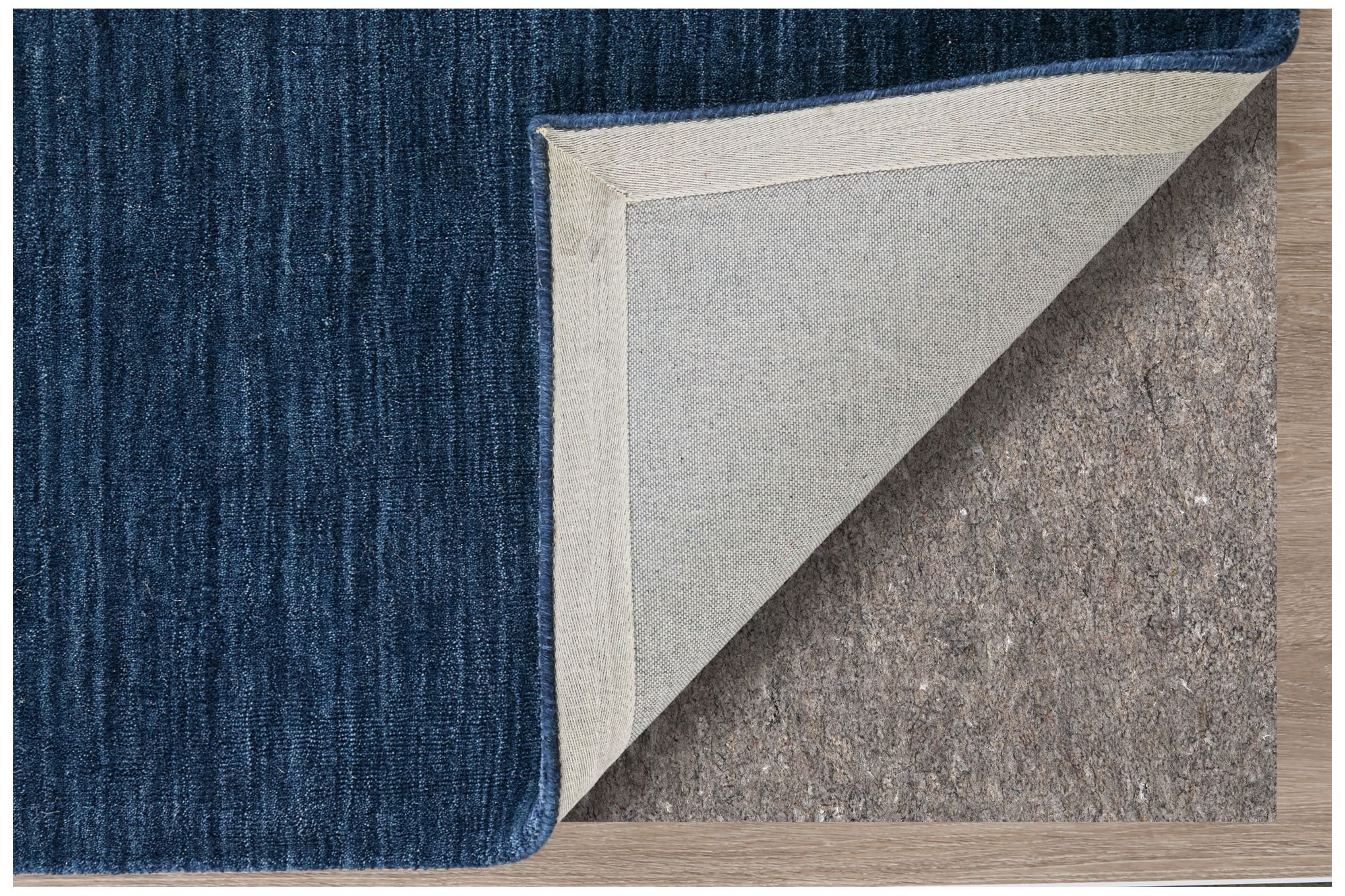 Image 6 Luna Solid Hand Woven Blue Area Rug 8' x 8' Round more views