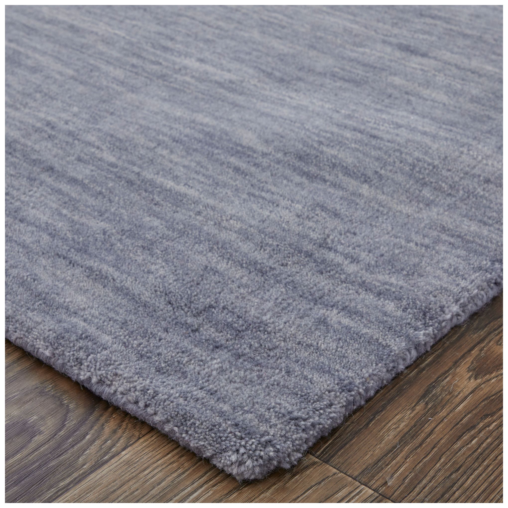 Image 4 Luna Solid Hand Woven Gray Area Rug 8' x 8' Round more views