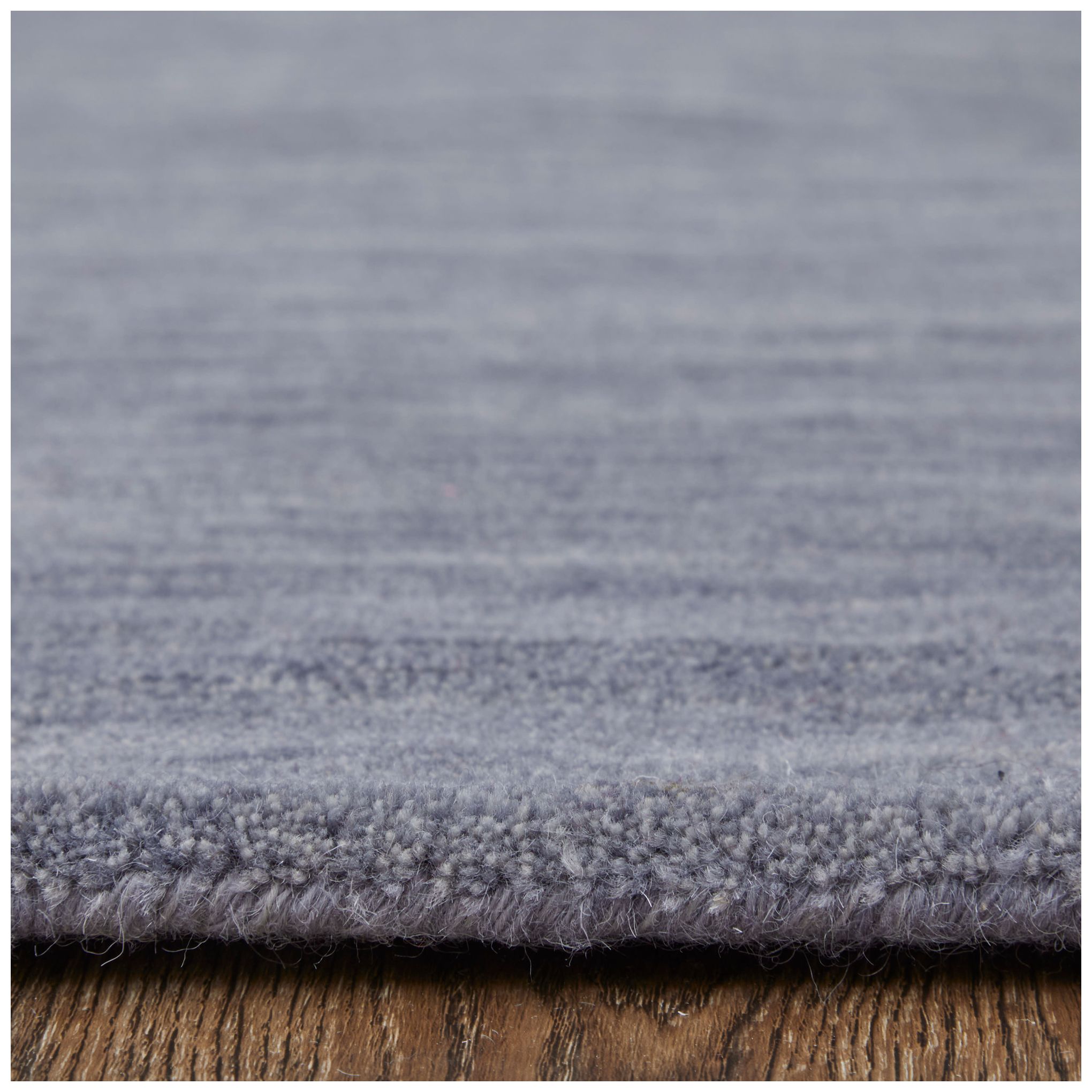 Luna Solid Hand Woven Gray Area Rug 8' x 8' Round