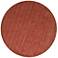 Luna Solid Hand Woven Orange Area Rug 8' x 8' Round