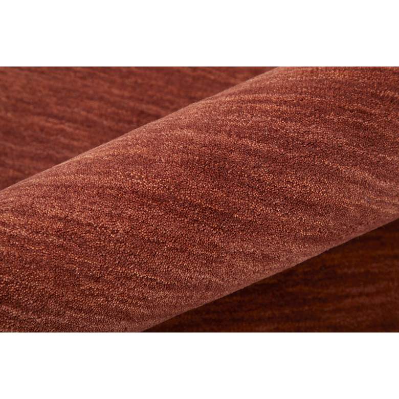 Image 7 Luna Solid Hand Woven Orange Area Rug 8' x 8' Round more views