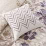 Thumbnail4 of Luna Taupe Floral King/Cal King 6-Piece Coverlet Set more views