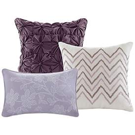 Image5 of Luna Taupe Floral King/Cal King 6-Piece Coverlet Set more views