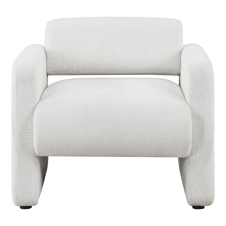 Image 6 Luna White Boucle Fabric Arm Chair more views