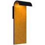 2_Lunar 16" High Matte Black and Gold LED Outdoor Wall Light