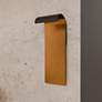 1_Lunar 16" High Matte Black and Gold LED Outdoor Wall Light