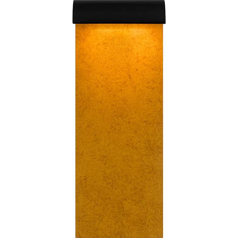 Image 5 Lunar 16" High Matte Black and Gold LED Outdoor Wall Light more views