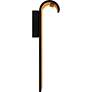 6_Lunar 16" High Matte Black and Gold LED Outdoor Wall Light more views