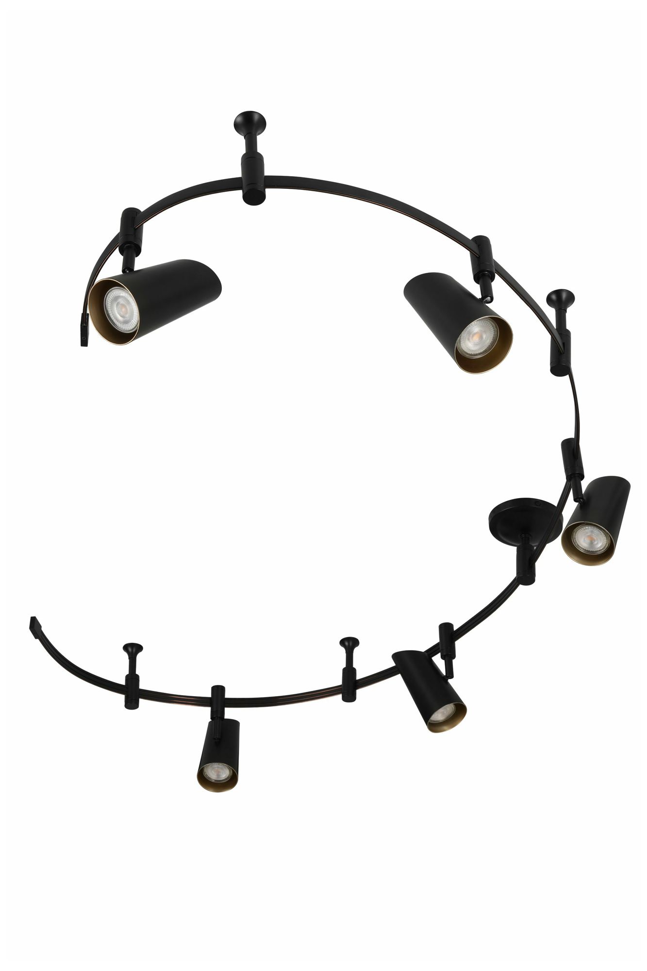 Image 4 Lunar 96" Wide 5-Light Black & Gold LED Flex Track more views