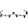 Lunar 96" Wide 5-Light Black & Gold LED Flex Track
