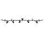 3_Lunar 96" Wide 5-Light Black & Gold LED Flex Track more views