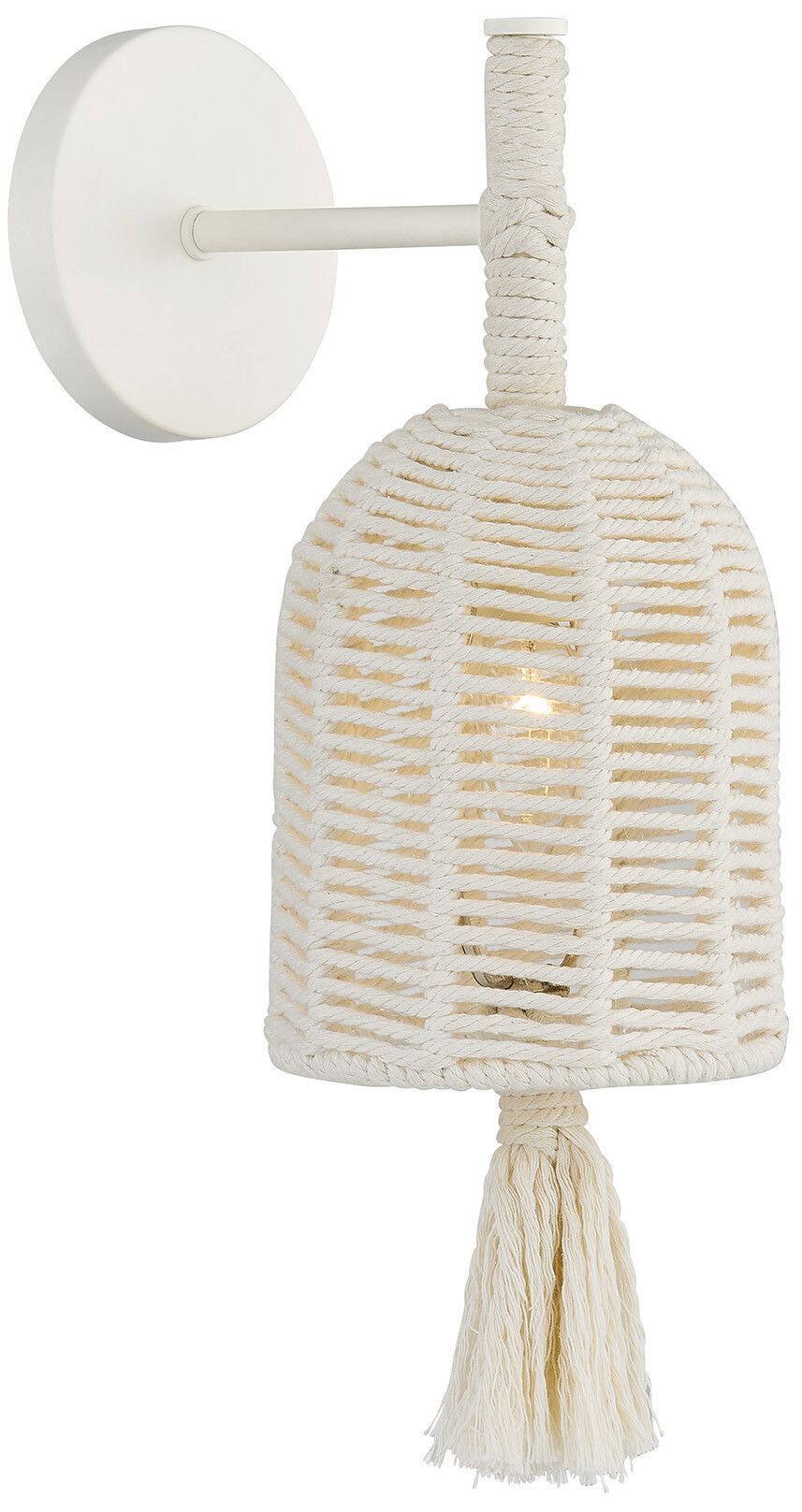 Image 4 Lunara 1-Light Wall Sconce in Cotton by Breegan Jane more views