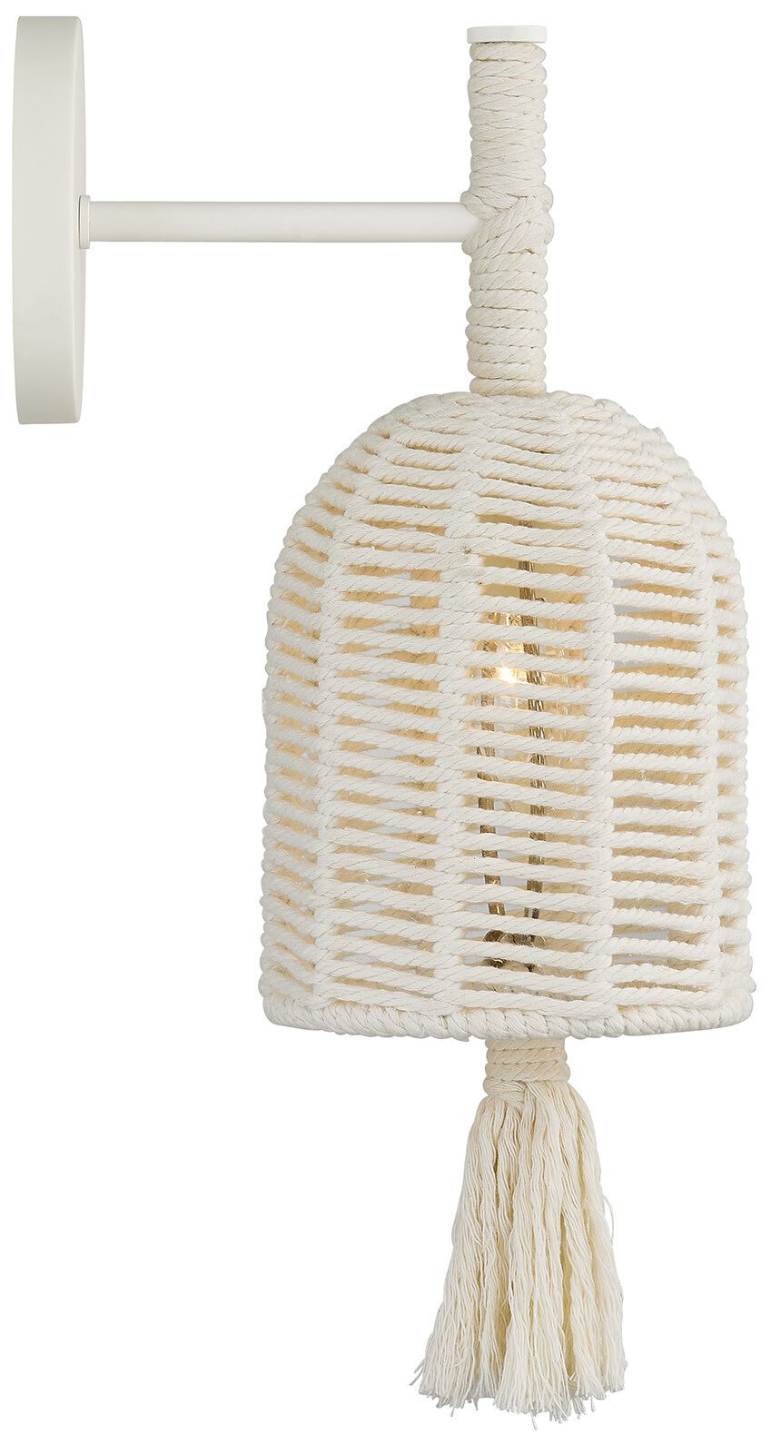 Image 5 Lunara 1-Light Wall Sconce in Cotton by Breegan Jane more views