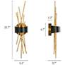 3_Lunara 5.1" Wide Gold Black 1-Light LED Wall Sconce more views