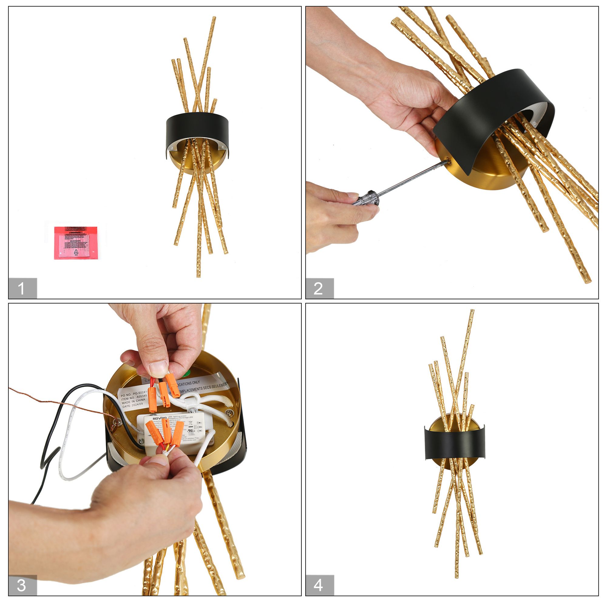 Image 6 Lunara 5.1" Wide Gold Black 1-Light LED Wall Sconce more views