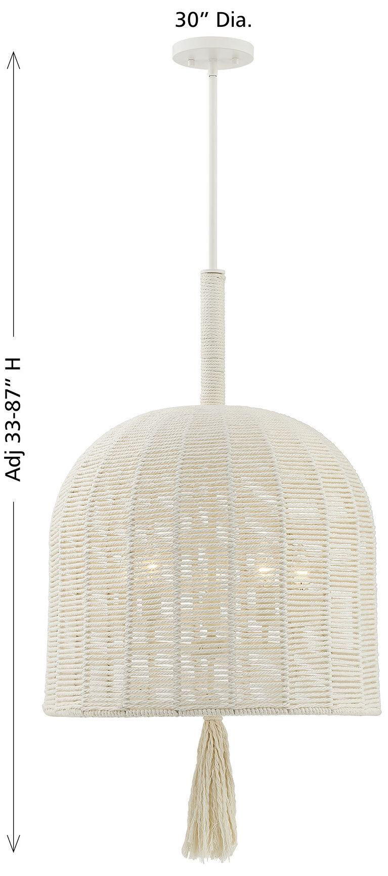 Image 7 Lunara 5-Light Pendant in Cotton by Breegan Jane more views