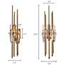 2_Lunara 6.3" Wide Gold 1-Light Crystal Wall Sconce more views