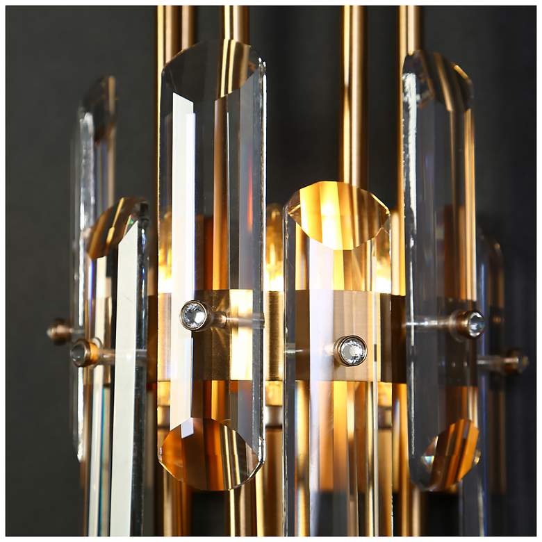 Image 3 Lunara 6.3" Wide Gold 1-Light Crystal Wall Sconce more views