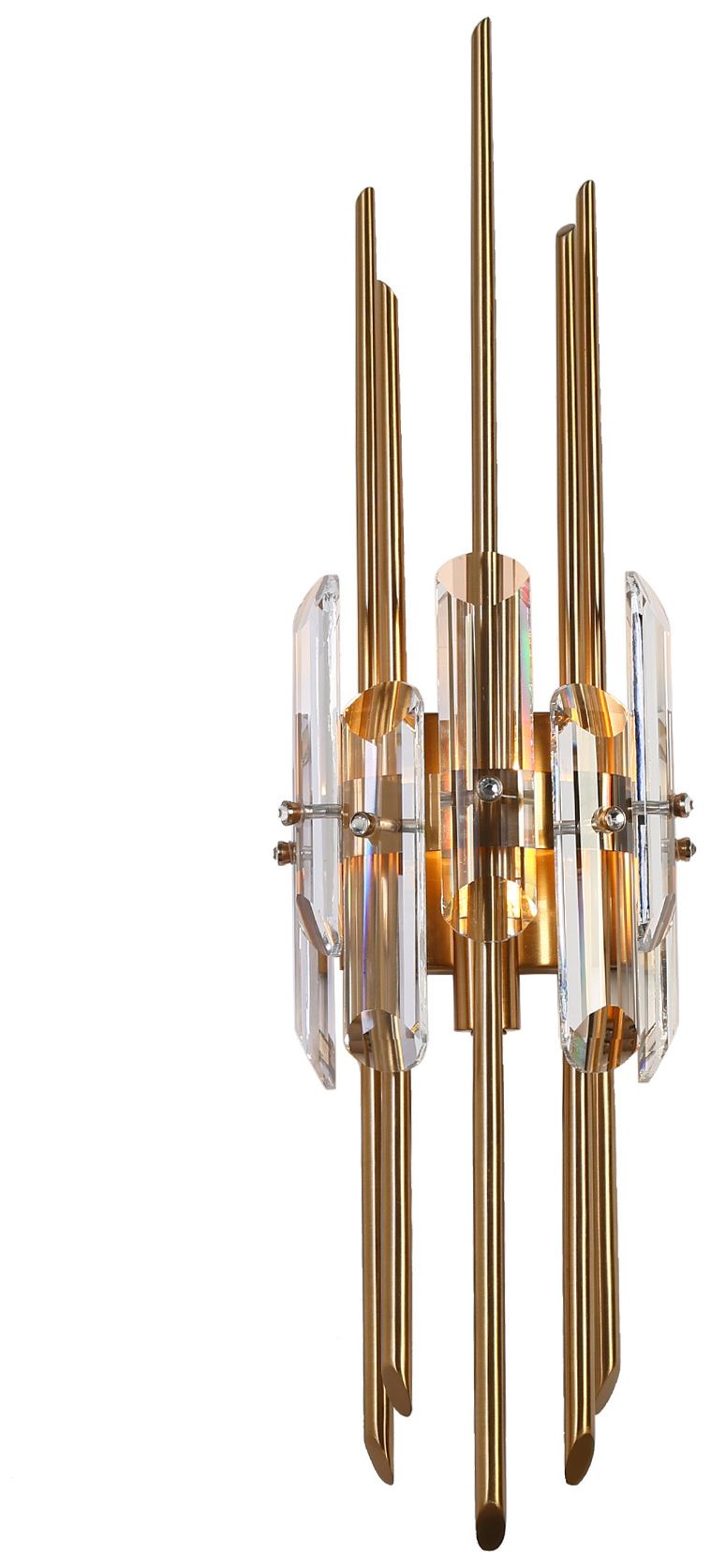 Lunara 6.3" Wide Gold 1-Light Crystal Wall Sconce
